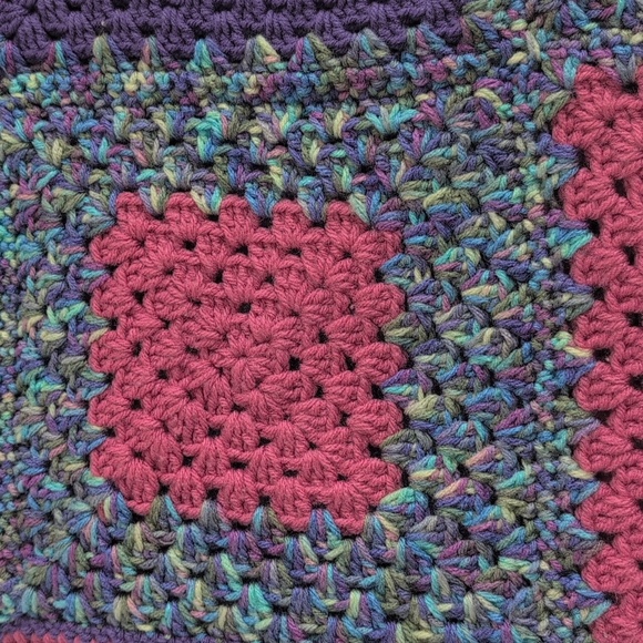 Colorful Crochet Blanket/Throw - Picture 2 of 7